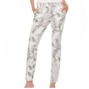 Mitchell Pant by ECRU Tropical Leaf Grey Cream Pant Size 4